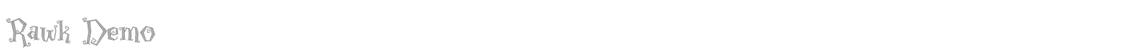 Rawk font preview
